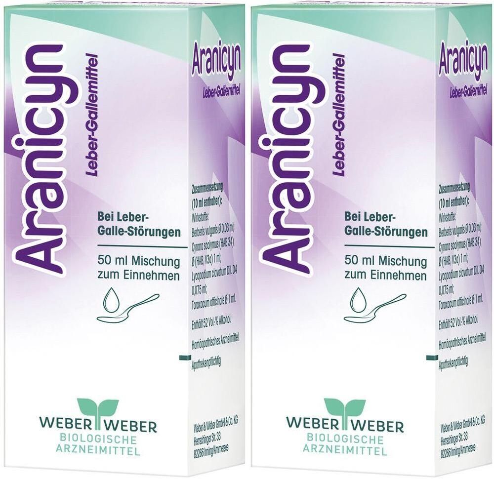 Aranicyn Leber Gallemittel Mischung 2x 2x50 ml