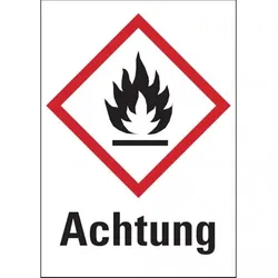König Werbeanlagen Dreifke® Gefahrstoffetiketten - Flamme (GHS 02) - 52x74 mm Folie selbstklebend