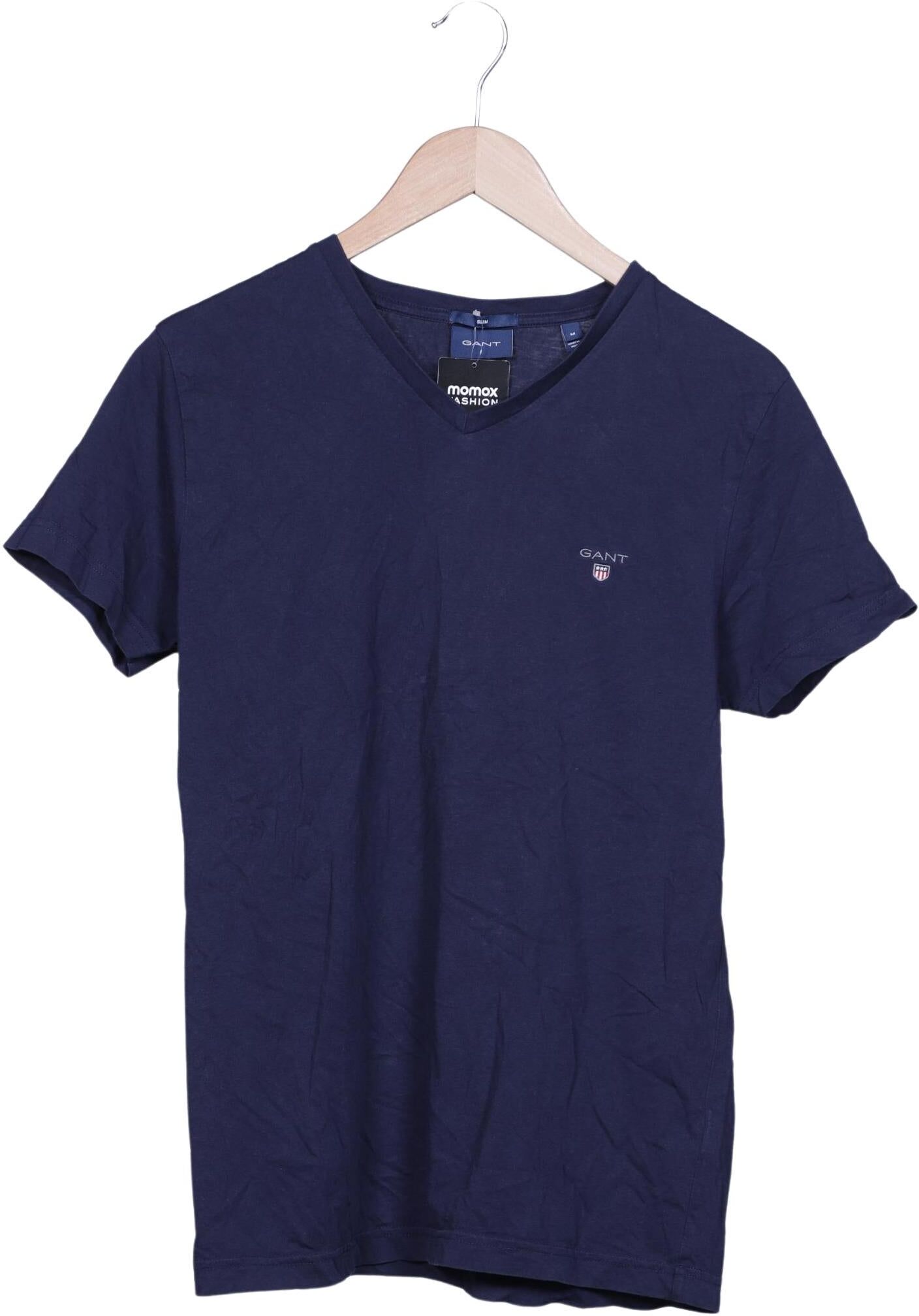 Gant Herren T-Shirt, Marineblau, Gr. M, Baumwolle - Second Hand