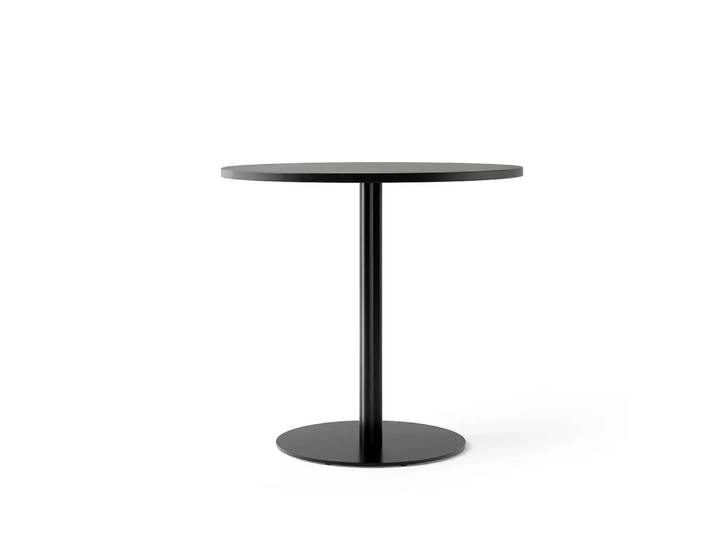 Audo Copenhagen Harbour Column Esstisch Oak black-Schwarzes Gestell, Ø80 cm