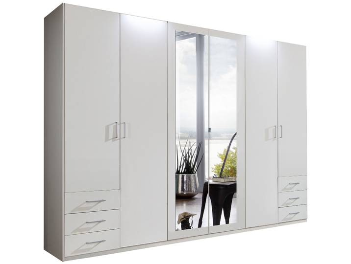 Kleiderschrank Foley weiss Holzwerkstoff B 270 cm