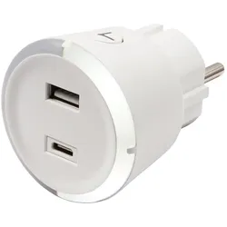 Capidi Sicherheitstimer USB A+C 1-4 Stunden 3,4A Weiss, Küchentimer, Weiss