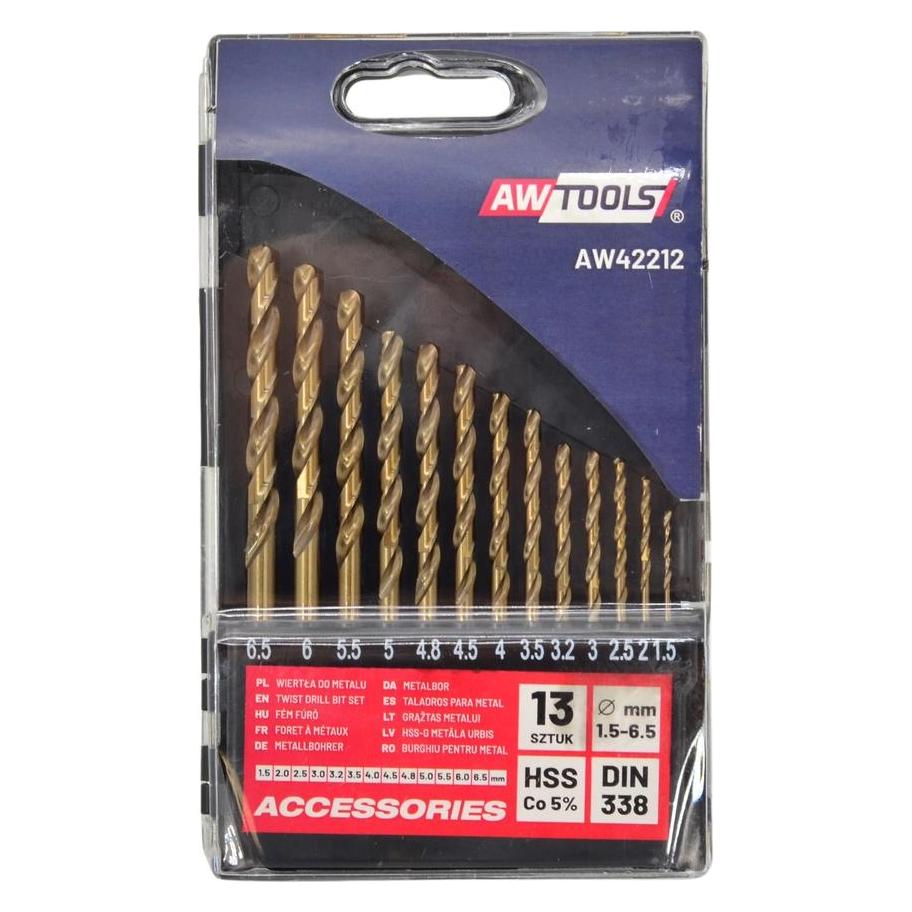 Awtools WIERTŁO METAL KOBALT KPL.13szt/1,5-6,5mm (66249206)