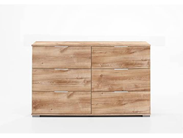 möbelando Schubkastenkommode >Easy Plus< (BxHxT: 130x83x41 cm) in Plankeneiche