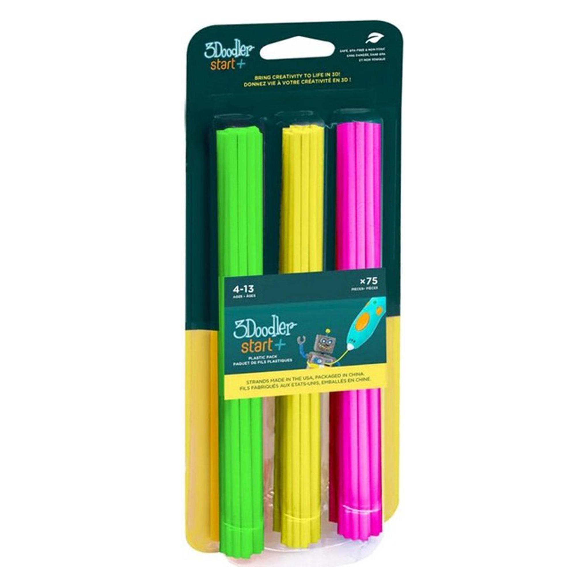 3Doodler Filament / Start+ / 75 / neonpink, neongelb, neongrün / "Neon Glow" (92 g, 1.75 mm) (3DS-ECO-MIX4-75)
