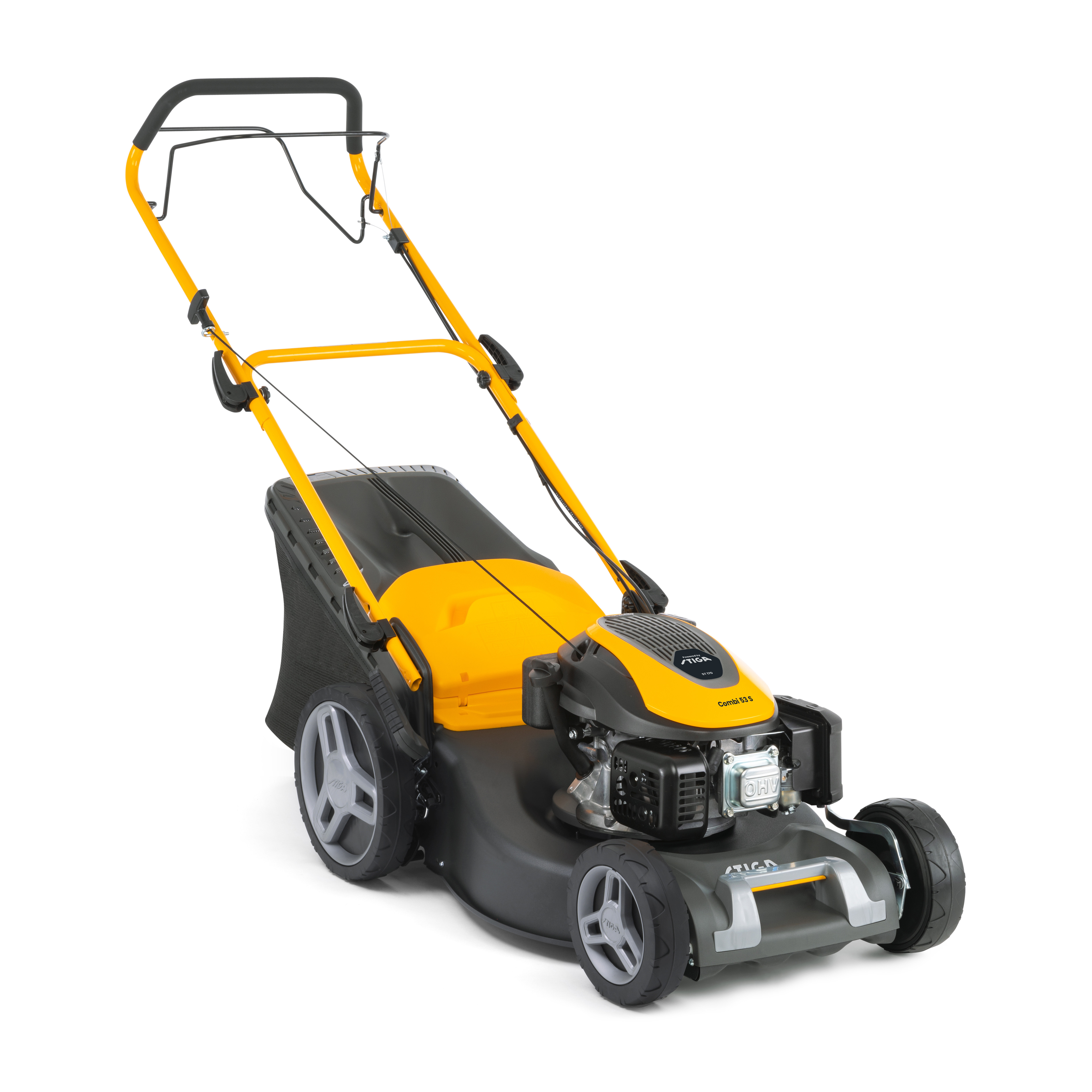 STIGA Benzin-Rasenmäher Combi 53 S, 3-in-1 Schnittsystem, Radantrieb