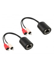 InLine Audio-Adapter RJ-45 W bis RCA M 0.1 m Packung mit 2 (89001)
