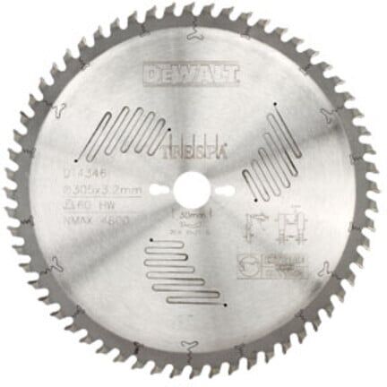 DEWALT Kreissägeblatt stationär 305/30mm 60HZ (DT4346-QZ)