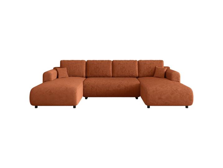 Xora Wohnlandschaft, Terracotta, 4-Sitzer, Füllung: Schaumstoffflocken,Schaumstoffflocken, U-Form, 360x200 cm, Wohnzimmer, Sofas & Couches, Wohnlandschaften, Wohnlandschaft U-Form