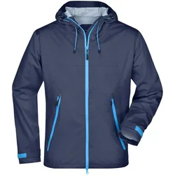 Ultralight Regenjacke "JN1098" - M - navy/cobalt