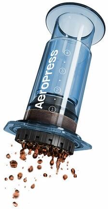 Aeropress - Tragbarer Kaffeebereiter Clear Hellblau - - MaxiCoffee
