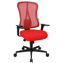 Topstar Bürostuhl »Art Comfort Net« ohne Armlehnen mit schwarzem Fußkreuz rot