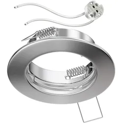 ledscom.de Decken-Einbaurahmen FERE Einbaurahmen chrom matt (LED/Halogen/MR16/50mm) inkl. GU5.3 Fassung