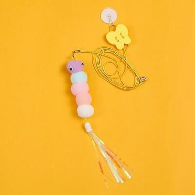 Uplift Picks Elastic Hanging Feather Bell Cat Teaser Toy a