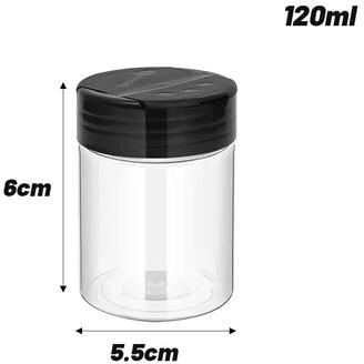 Uplifted Finds Transparent Plastic Spice Jars With Dual Function Shaker Lids 6 Pcs 120 Ml