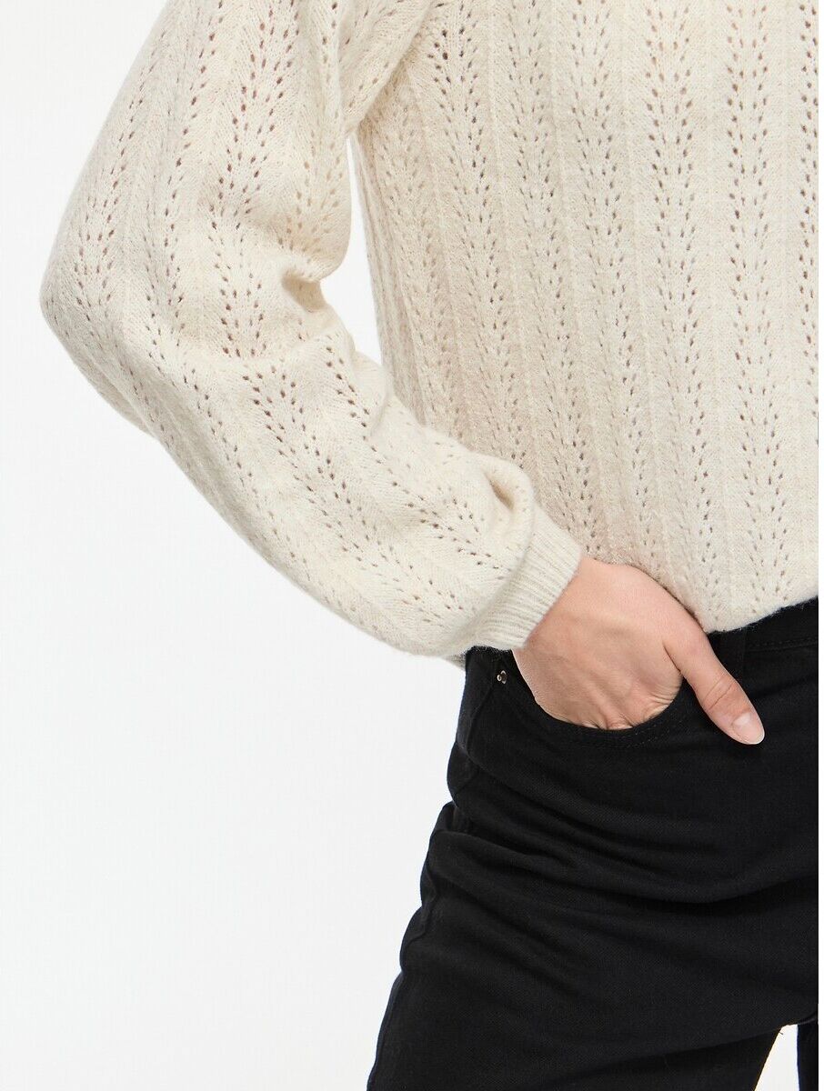 VILA Pull ajouré col rond