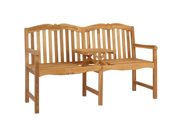 MNCVXAXG Muschelbank Teak massiv 155 x 60 x 94 cm und Massives Teakholz, Lattenrost-Design, braune Oberfläche, handgeschnitzt, für den Außenbereich