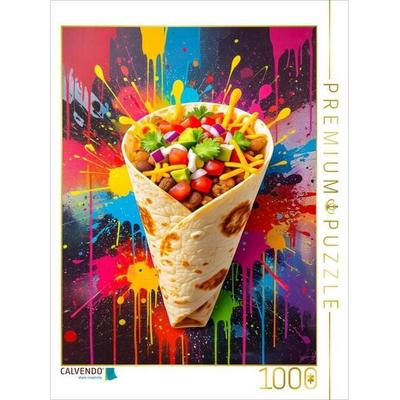 CALVENDO Puzzle Bunter Wrap mit Streetfood Style | 1000 Teile Lege-Größe 64x48cm Foto-Puzzle für glückliche Stunden