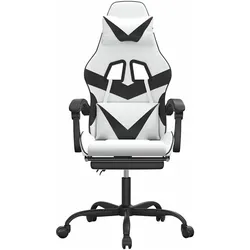 vidaXL Mesenau (Mit Fussablage), Gaming Stuhl, Weiss