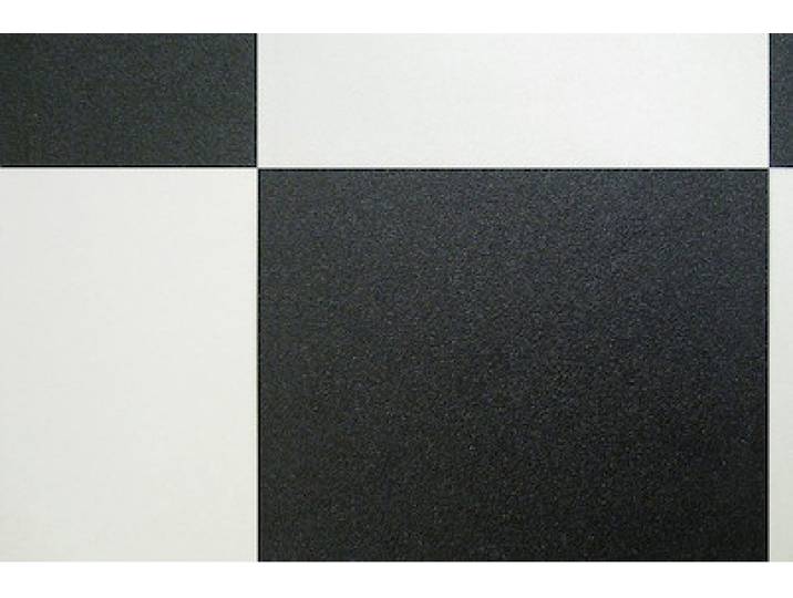 PVC-Bodenbelag Roma Schachbrett schwarz-weiss 4 m