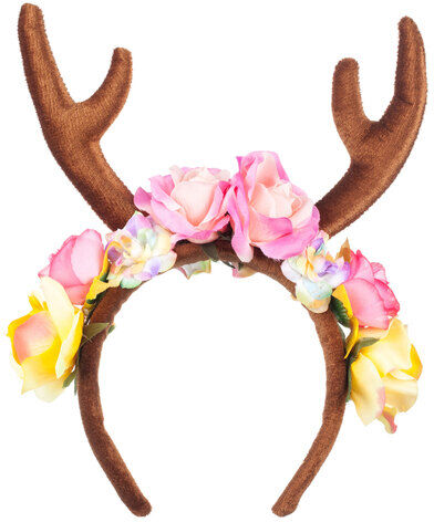 Haarreif "Reh" mit Blumen