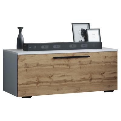 Wohnzimmertisch VCM "Holz TV Lowboard Möbel Fernsehschrank Arila S", braun (weiß, honig, eiche), B:95cm T:40cm, Regale, TV-Sideboard