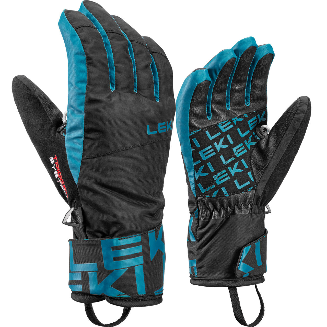 Leki Kinder Skihandschuh AIR SWTCH 3D black/ocean - 6,0