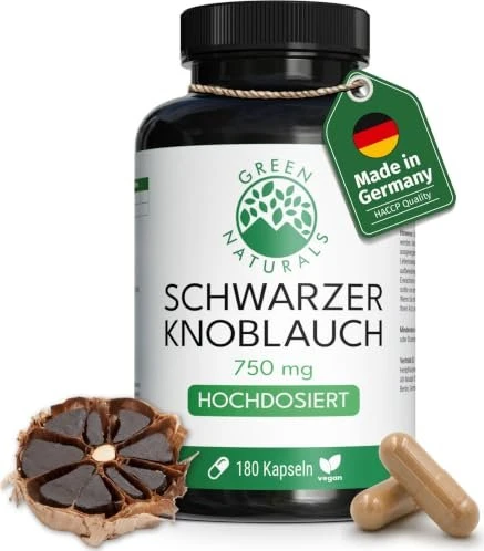 Green Naturals schwarzer Knoblauch 600mg m.SAC Kps 180 St Kapseln