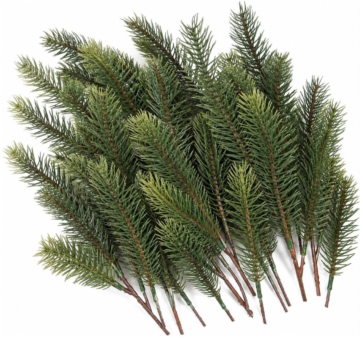 Groene kersttak van kunstdennen voor kerstversiering, Lengte: 36 cm