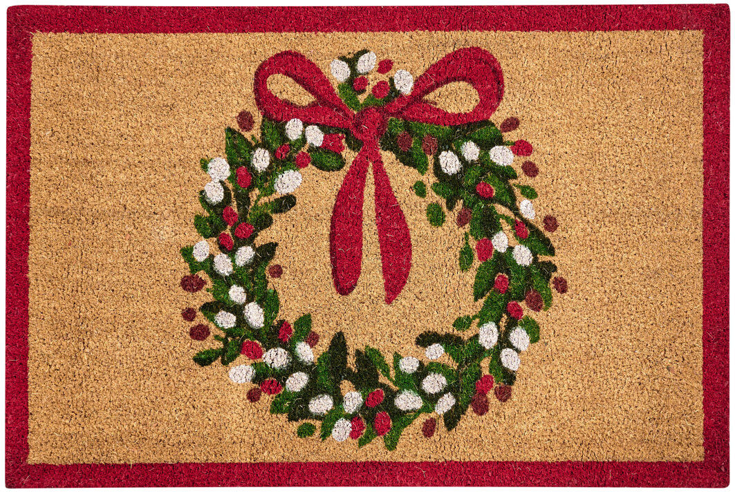 Fleur De Lis Living No Pattern Christmas Doormat Brown 60cm W X 90cm L