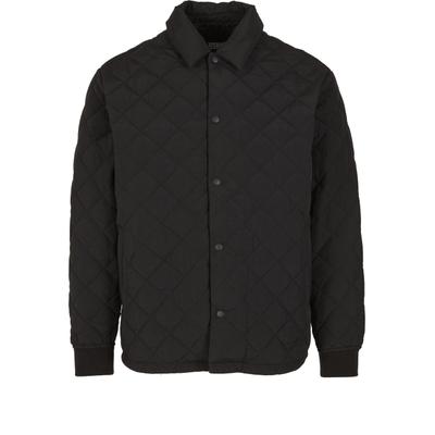 Langmantel URBAN CLASSICS "Urban Classics Quilted Overshirt", Herren, Gr. XXL, schwarz, 100% Nylon, Mäntel