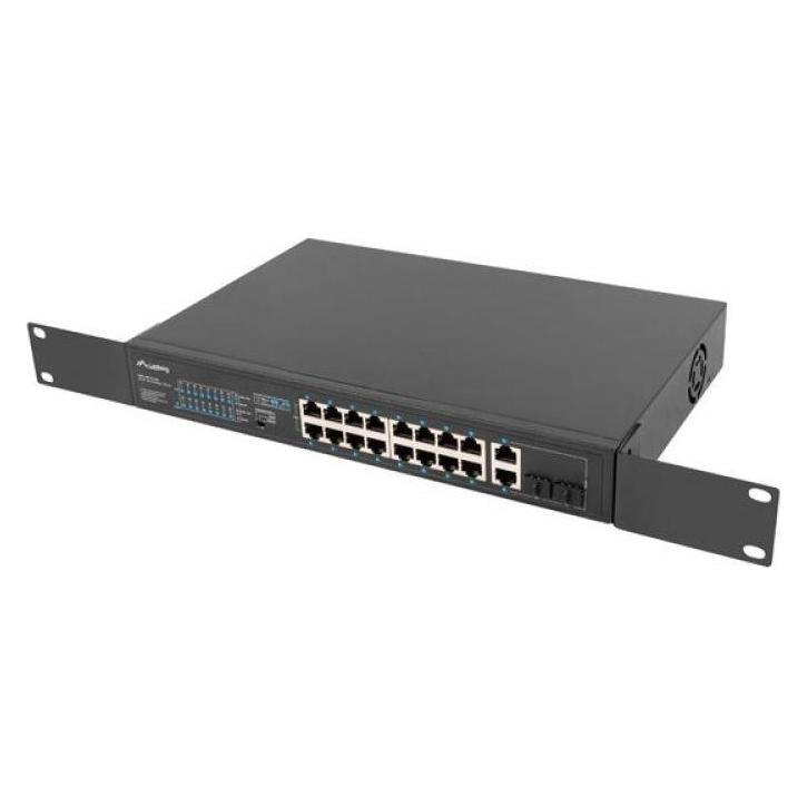 Lanberg RSFE-16P-2C-250 Netzwerk-Switch Unmanaged Gigabit Ethernet (10/100/1000) Power over Ethernet (PoE) (18 Ports) (RSFE-16P-2C-250)