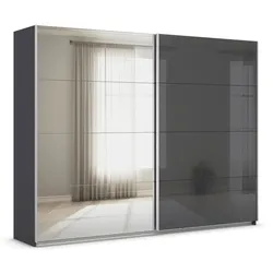 rauch ORANGE Schwebetürenschrank Quadra 271 x 210 cm Glas Basalt