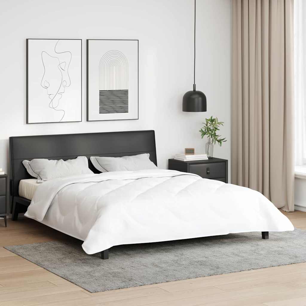 vidaXL Edredón 200 x 200 x 3 cm No Poliéster Blanco Transpirable Blanco