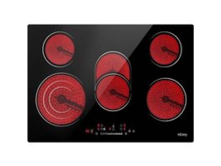 Plaque Vitrocéramique - ISEASY - 5 Foyers - 8600W - Écran Tactile - Verrouillage Enfant