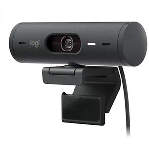 Logitech Webcam BRIO 505, 960-001459, grafit, USB-C, mit Mikrofon und Abdeckung, Full-HD (1080p)