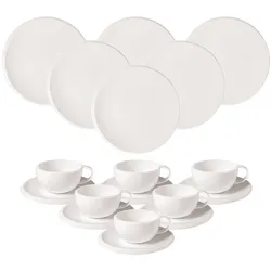 KAFFEESERVICE NewMoon weiß 18er Set