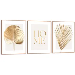 Bilder-Set HOME (BHT 30x40x1,60 cm) - bunt - BHT 30x40x1,60 cm