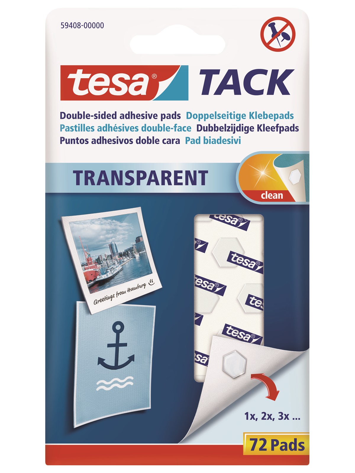 tesa Tack Transparent Double-sided Adhesive Pads