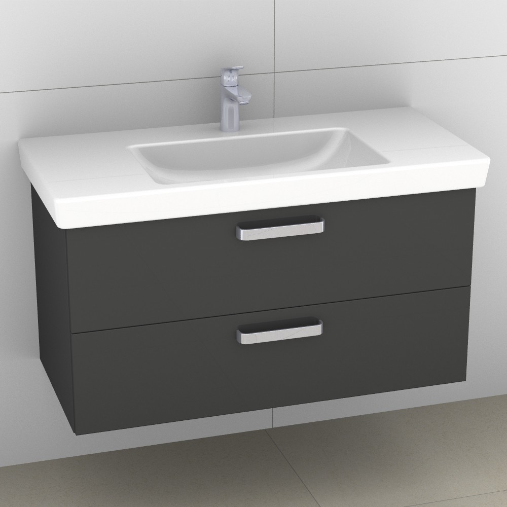 Artiqua 414 Waschtischunterschrank für Subway 2.0 7175A1 Anthrazit Glanz, 414-WU2L-V70-7065-51 414-WU2L-V70-7065-51