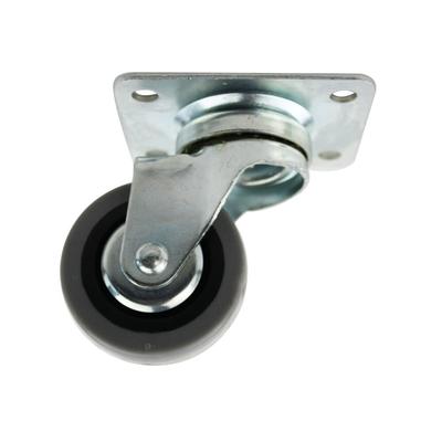 MS Beschläge Möbelrolle Transportrolle aus Metall mit Anschraubplatte Rolle aus Gummi Ø50mm