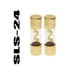2 Stück AGU Sicherung 60 A Farbe: gold , Fuses 60 Ampere Car-Hifi Glassicherung