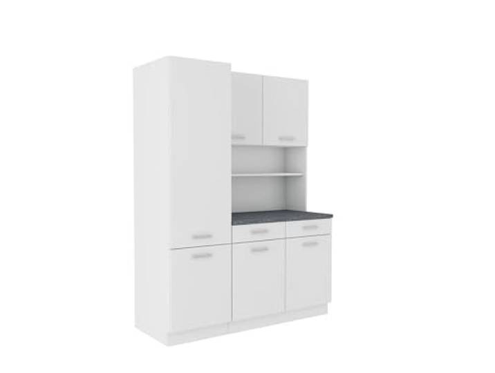 Buffet Küche Mario 150 cm Küchenzeile Küchenblock Einbauküche Weiss