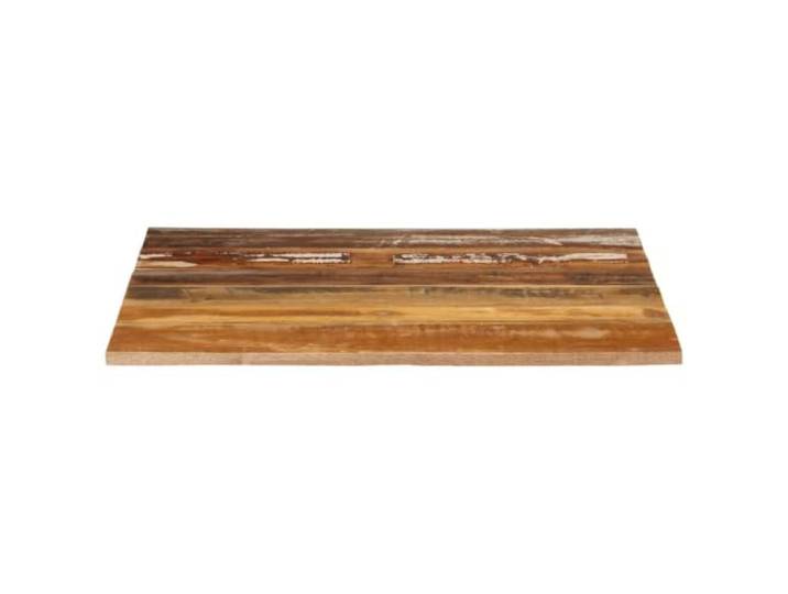 GKHPYURE Quadratische Tischplatte 70 x 70 cm 15-16 mm aus Altholz Massives Altholz, 2 separate Teile, zwei Holzständer, poliertes und lackiertes Finish, Verwendung im Innenbereich u