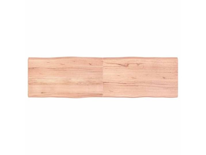 PHGTYUK Tischplatte 180x50 cm Massivholz Behandelt Baumkante Eichenholz, Klappbar Mit Scharnieren, Lackiert, Handgefertigt, Für Esszimmer Und Gewerbe