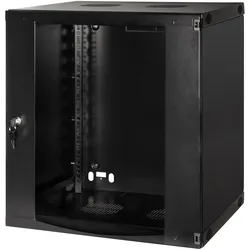 LogiLink Wandschrank (12 HE, 19 Zoll Rack), Serverschrank, Schwarz