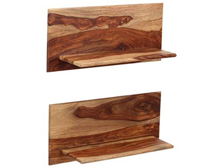 vidaXL Wandschappen 2 st 58x26x20 cm massief acaciahout
