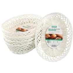 KESPER Brot- &  Obstkorb, weiß 5er Pack