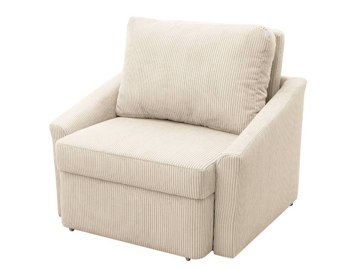 Boxspring-Schlafsessel Befasy Beige Cordstoff Leanca 108 x 86 x 96cm