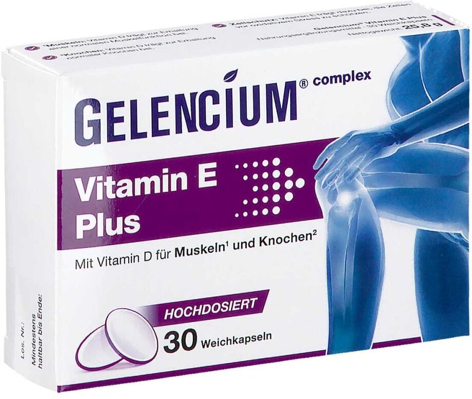 Gelencium® Vitamin E Plus hochdos. mit Vitamin D Weichkapseln 30stk